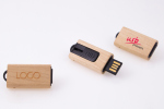 Mini memoria USB en cuerpo de madera.