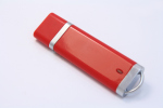 Memoria USB publicitaria de plástico en rojo