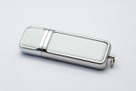 Pendrive USB de cuero L14-WHT blanco