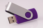 USB corporativos giratoria Twister - púrpura y plata