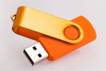 USB flash con impresión rotativa Twister - naranja-naranja