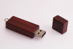 Pendrive USB publicitario rectangular de madera - caoba