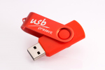 USB personalizados baratos de publicidad rotativa Twister - roja-roja