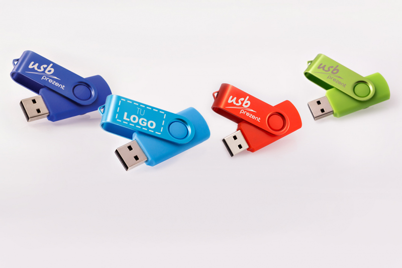 cuadrado novia reporte Las Memorias USB más populares giratorias personalizadas. - USBprezent